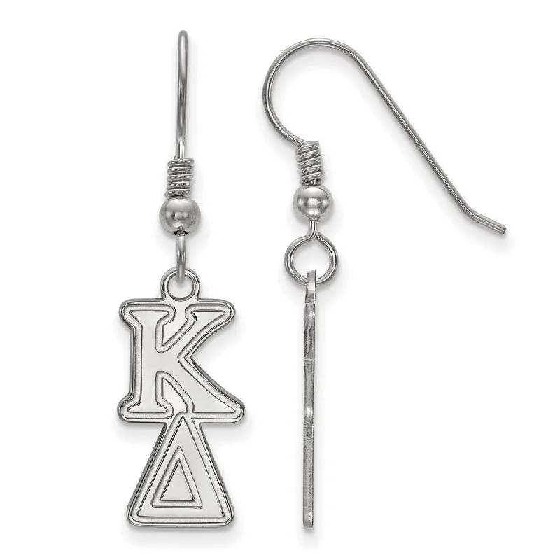 Long Drop Earrings-Sterling Silver Kappa Delta Dangle Small Earrings