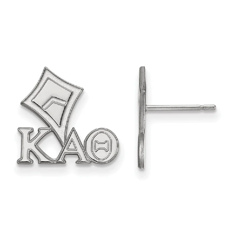 Bold Drop Earrings-Sterling Silver Kappa Alpha Theta XS Post Earrings