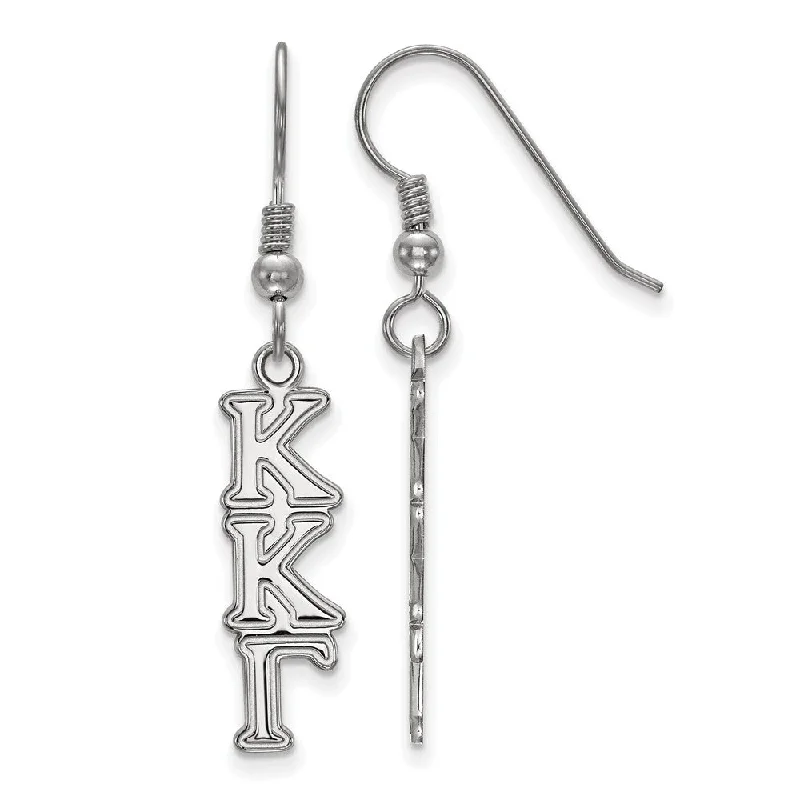 Beautiful Pearl Drop Earrings-Sterling Silver Kappa Kappa Gamma Dangle Small Earrings