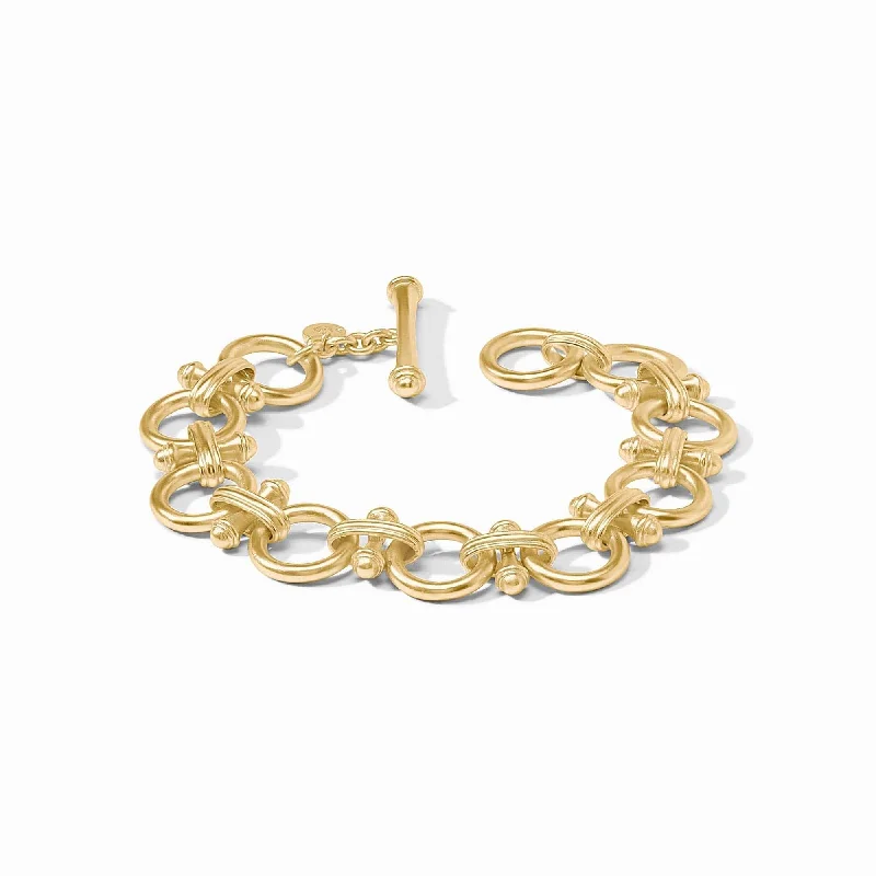 Stylish Tennis Bracelets for Brides-Bamboo Link Bracelet