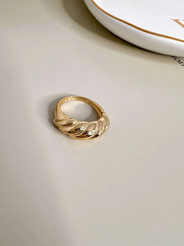 Antique Style Wedding Rings-Velani Croissant Ring