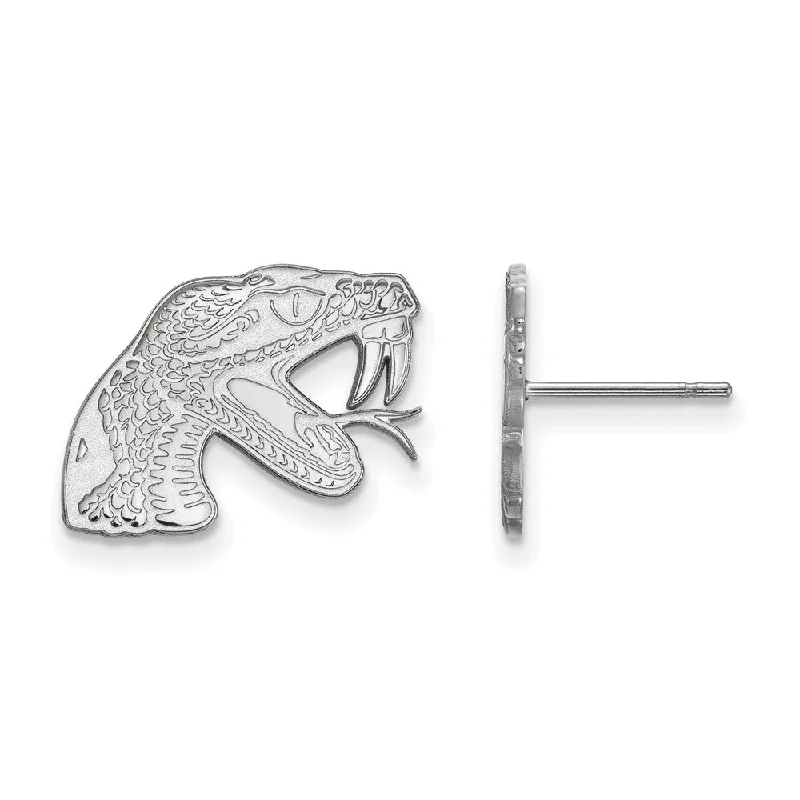 Fashionable Ear Cuffs-14k White Gold Florida A&M University Small Post Earrings