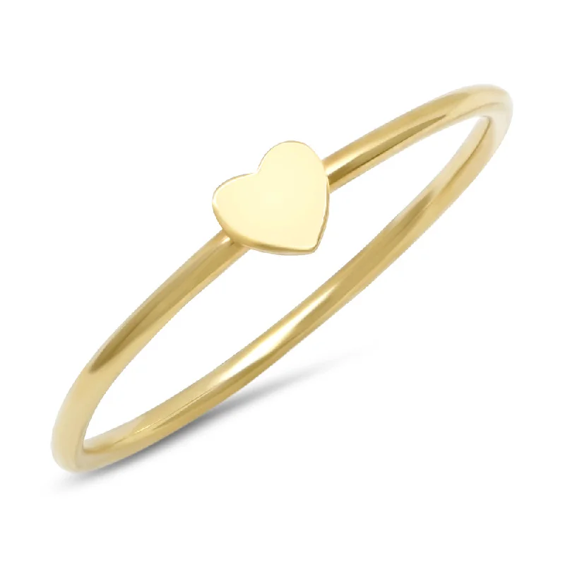 Men’s Gold Rings-Tiny Heart ring