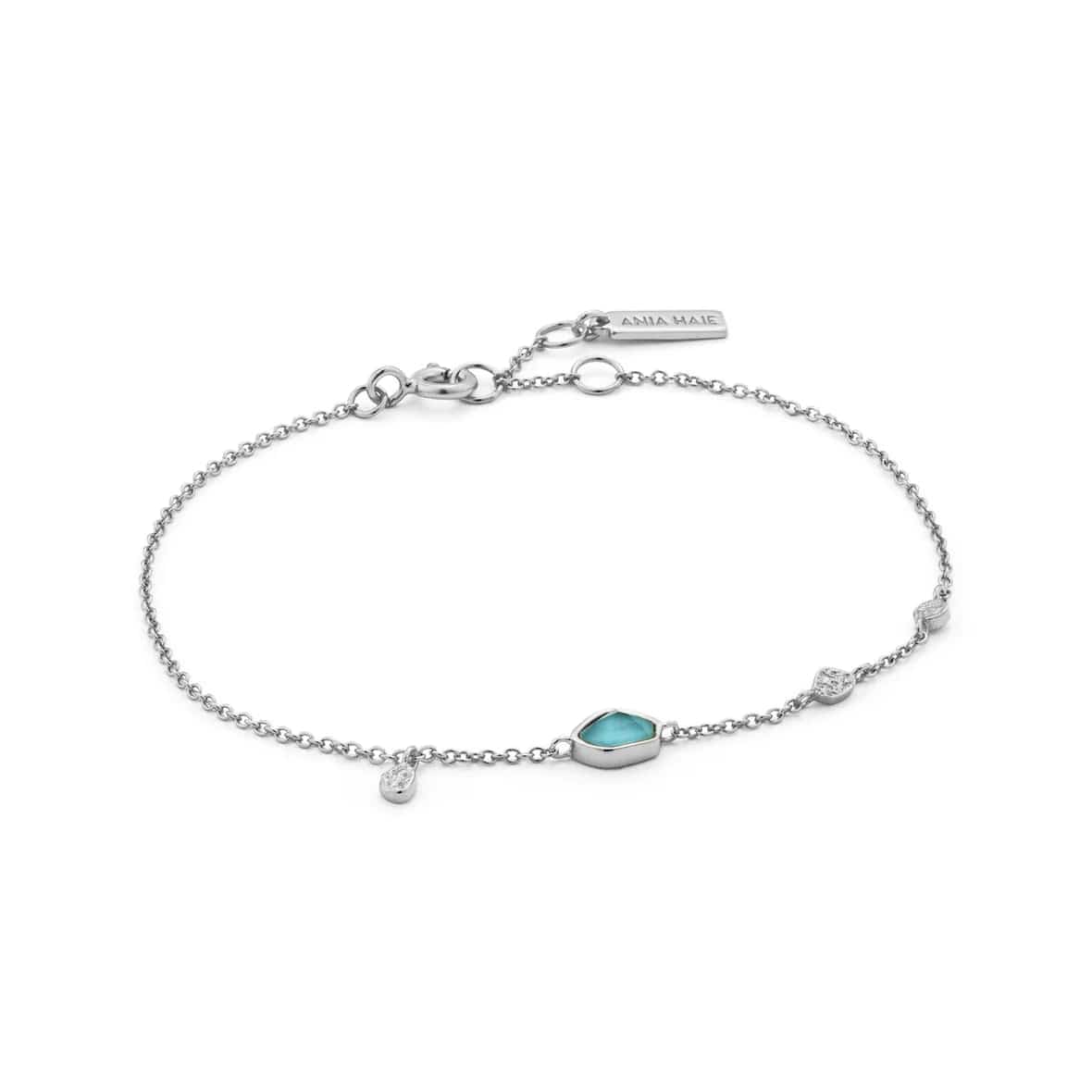 High-Quality Leather Bracelets-Silver Turquoise Discs Bracelet