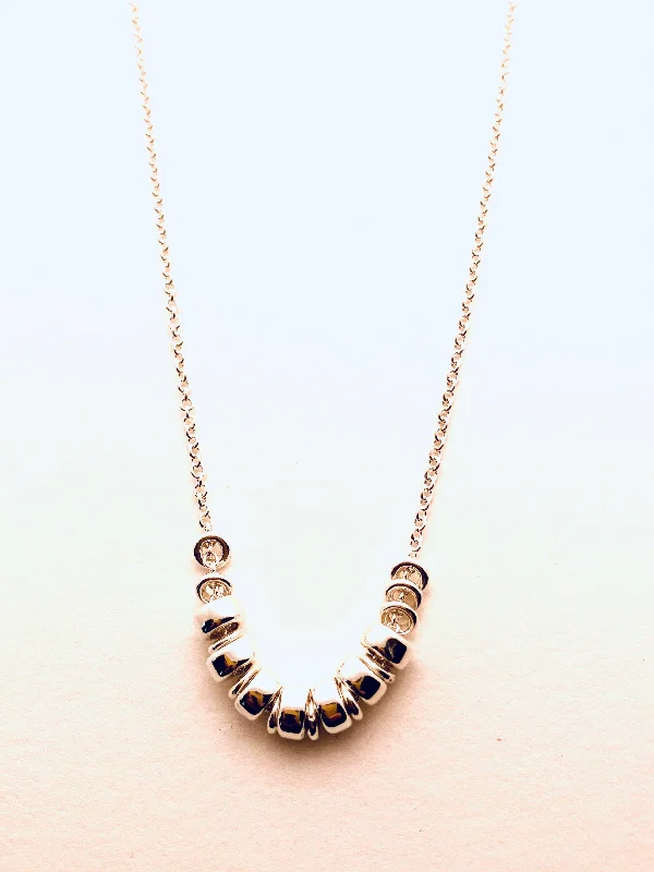 Heart-Shaped Necklaces-Sterling Silver Roundel Necklace