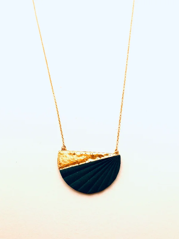 Elegant Pendant Necklaces for Women-Chilton Wide Necklace, Teal