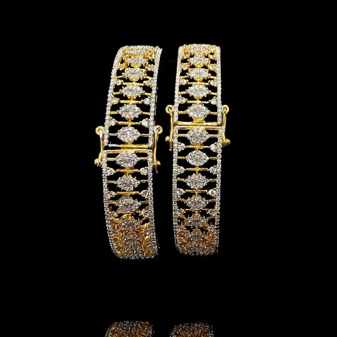 Bold Bangle Bracelets-Genelia Bangles - Available in 2 Plating Options