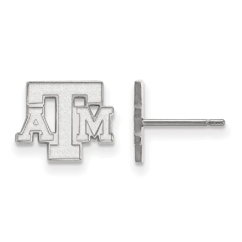 Elegant Stud Earrings-Sterling Silver Texas A&M University XS (Tiny) Post Earrings