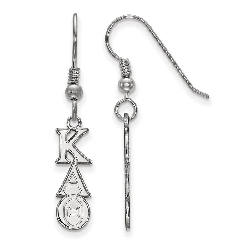 Stunning Gemstone Earrings-Sterling Silver Kappa Alpha Theta XS Dangle Earrings