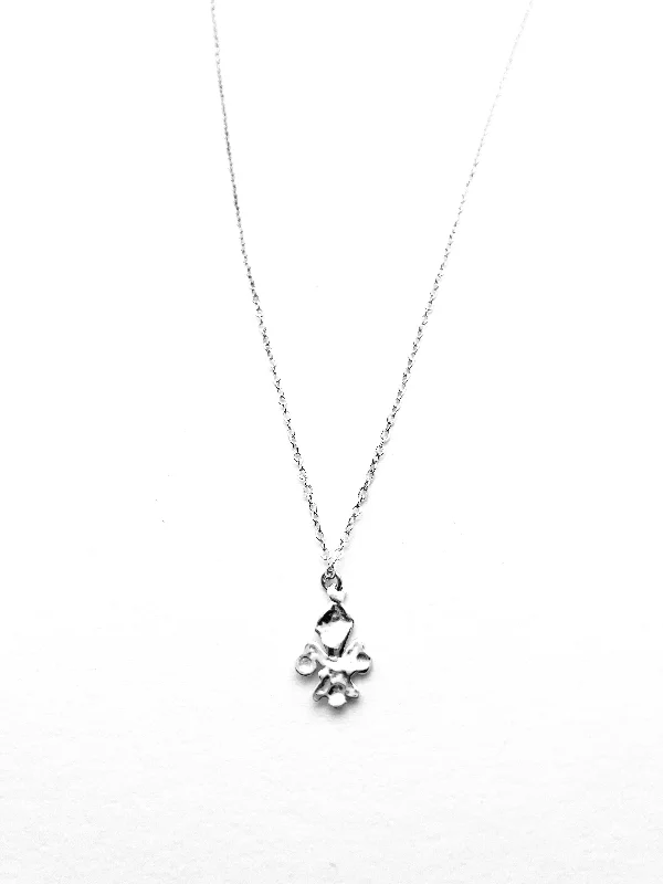 Silver Chain Necklaces-Sterling Silver Fleur Necklace