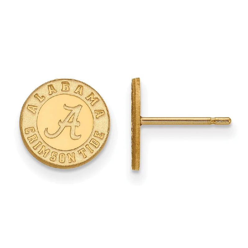 Luxury Diamond Stud Earrings-10k Yellow Gold University of Alabama XS (Tiny) Post Earrings