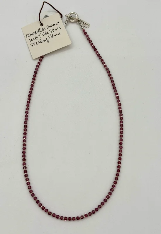 Sparkling Gold Chain Necklaces-Rhodolite Garnet Hill Tribe and Sterling Silver Necklace