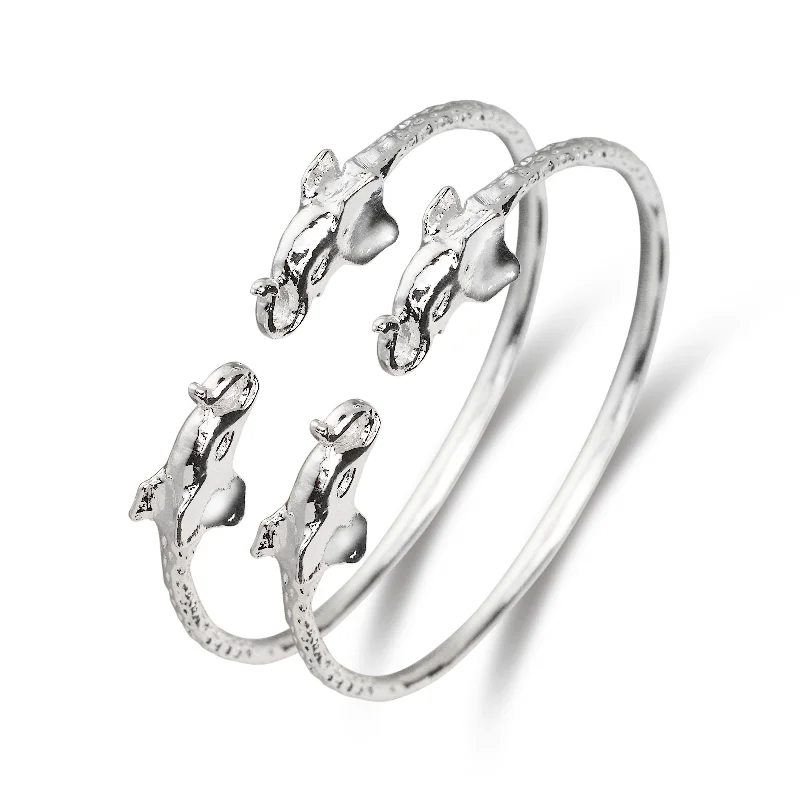 Unique Silver Bangles-Better Jewelry Elephant .925 Sterling Silver West Indian Baby Bangles, 1 pair