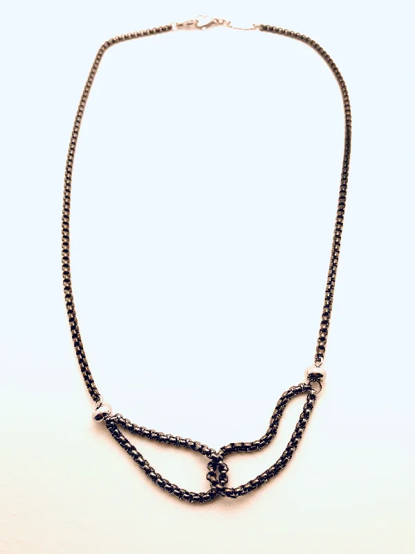 Beautiful Sapphire Necklaces-Knot Chain Necklace