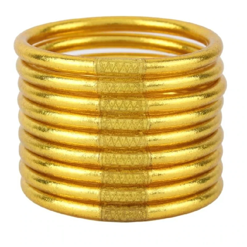 Designer Gold Bangles-Budha Girl Gold All Weather Bangles