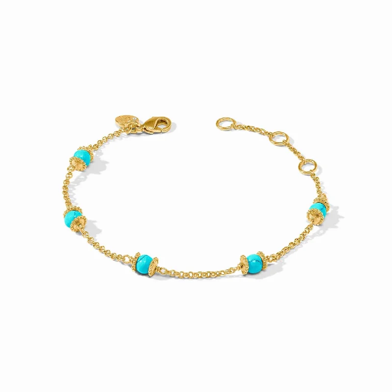 Dainty Diamond Bracelets-Turquoise Blue Hydra Delicate Bracelet