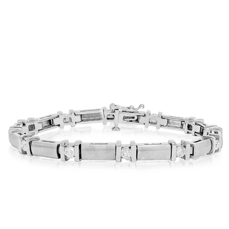 Trendy Wedding Bracelets-White Gold Diamond Bracelet