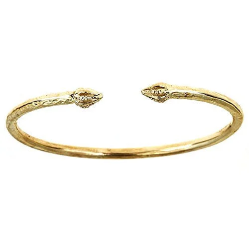 Custom Wedding Bangles-Better Jewelry 10K Yellow Gold Pointy Bulb West Indian Bangle