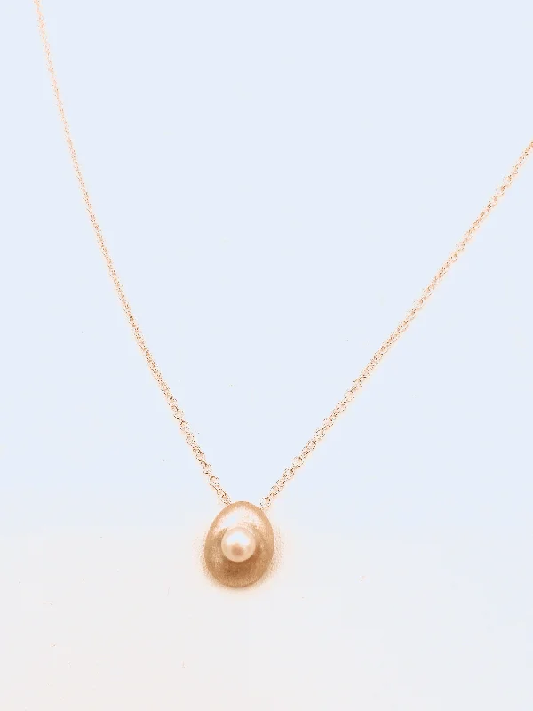 Gold Infinity Necklaces-Nest with Pearl Sterling Necklace