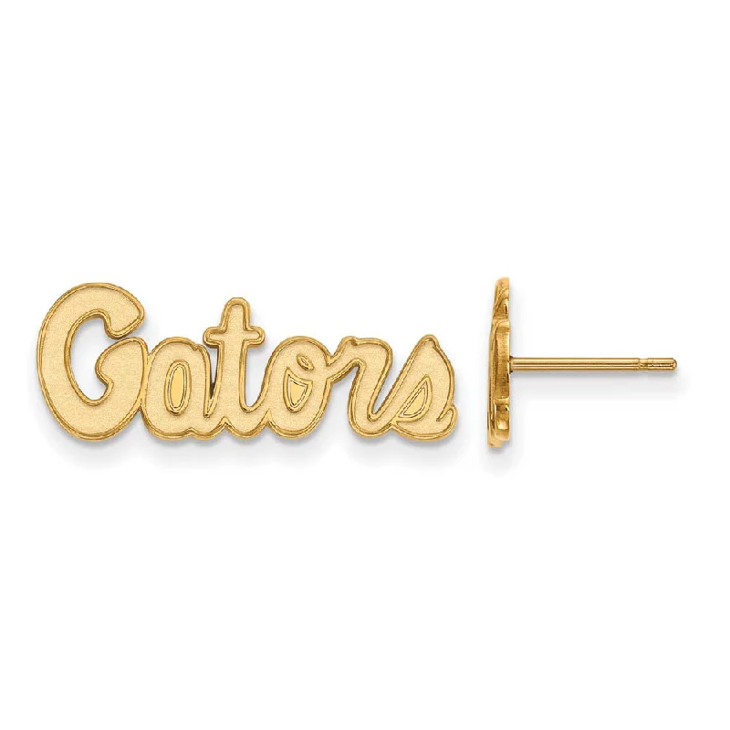 Luxury Stud Earrings-10k Yellow Gold University of Florida XS (Tiny) 'Gators' Post Earrings