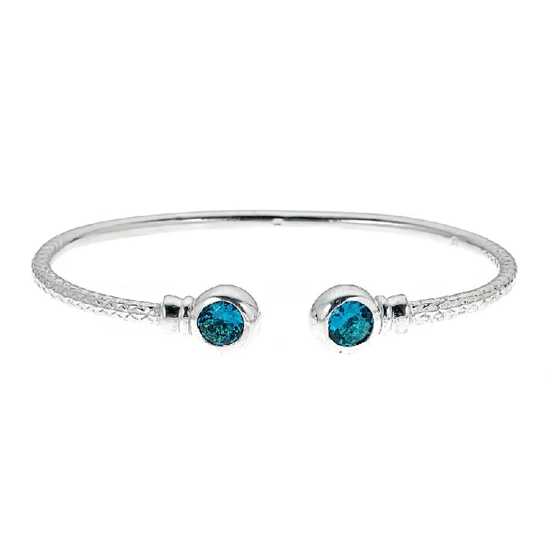 Elegant Wedding Bangles-Better Jewelry Personalized Birthstone Solid .925 Sterling BABY West Indian Bangles