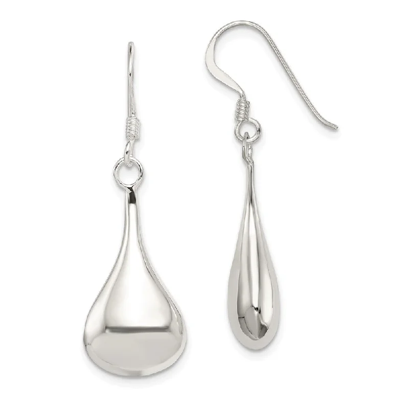 Luxurious Drop Earrings-Sterling Silver Teardrop Earrings