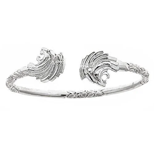 Vintage Wedding Bangle Sets-Better Jewelry Lion .925 Sterling Silver West Indian Bangle