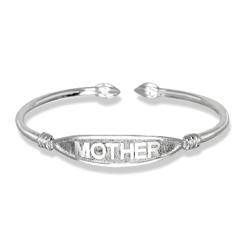 Handmade Gold Bangles-Mother .925 Sterling Silver West Indian Bangle