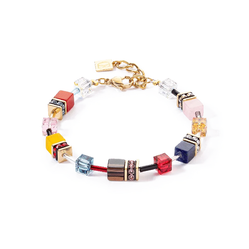 Classic Bracelet Designs-Multicolor Energy GeoCube Bracelet