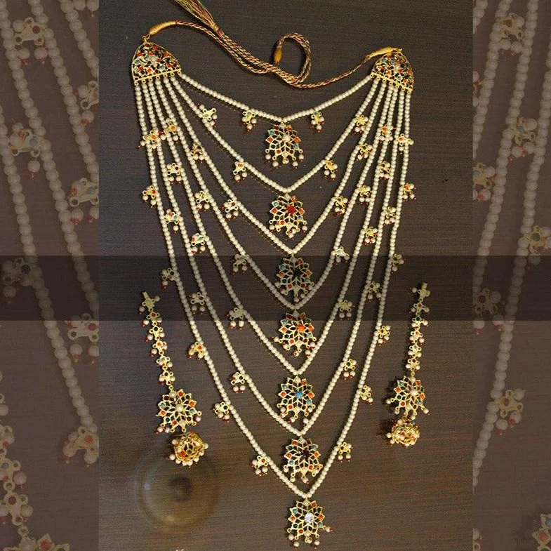 Beautiful Gold Choker Necklaces-MALA NECKLACE-0054