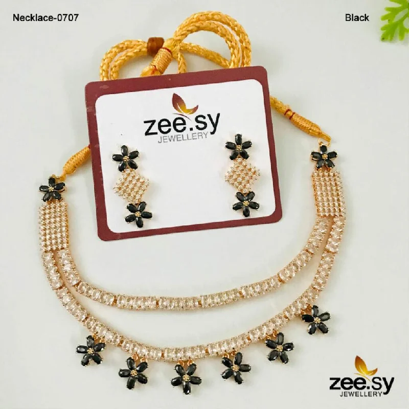 Designer Gold Necklaces-PARTY WEAR NECKLACE-0707