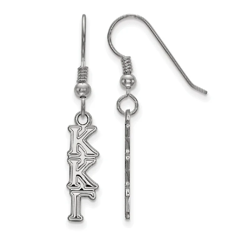 Stunning Gold Earrings-Sterling Silver Kappa Kappa Gamma XS Dangle Earrings