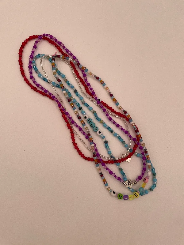 Opal Necklace for Women-Kid-Sized Beaded Stretch Necklace